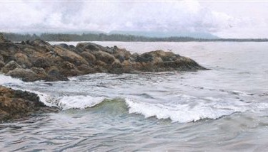 Tiffany Hastie - Tide Coming In - Oil - 1.75" x 5.25"