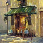 Haixia Liu - Shaded Cafe - Oil - 30" x 24"