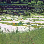 "Evening Pond"- 38" x 24" - Reduction Woodcut Print - Gordon Mortensen