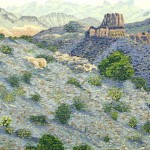 "Desert"- 8" x 10" - Reduction Woodcut Print - Gordon Mortensen