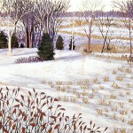 "Winter Morning" - 8" x 10" - Reduction Woodcut Print - Gordon Mortensen