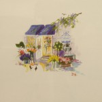 Vignette of Sausalito Flower Shop - 9.5" x 10" - Oil - Dorothy Spangler