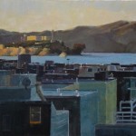 Last Light on Alcatraz - 24" x 36" - Oil on Canvas - Philippe Gandiol