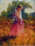 Girl In Pink - 40" x 30" - Oil on Canvas - Robert Hagan