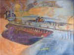 Mercury at the Docks - 41" x 20" - Oil on Canvas - Bill Motta