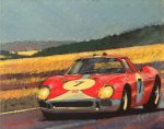 Ferrari 12 hrs. Reims - 8" x 10" - Oil on Canvas - Barry Rowe