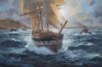 Outbound Windjammer in the Golden Gate - 24" x 36" - Oil On Canvas - Patrick O' Brien