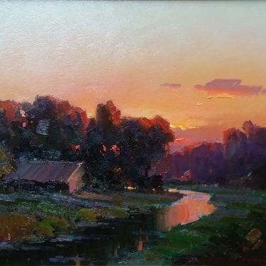 Evening by the Creek - 24" x 30" - Oil - Ovanes Berberian