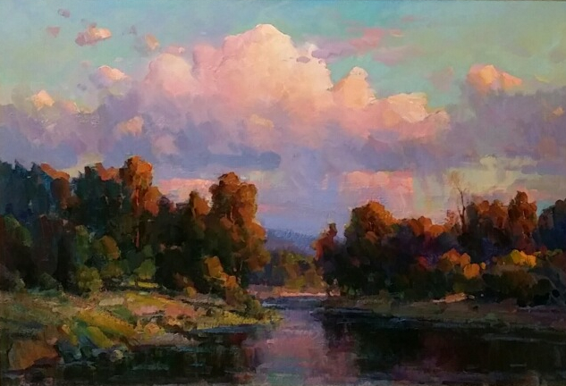 Afternoon Light by the River | 30" x 40" | Ovanes Berberian