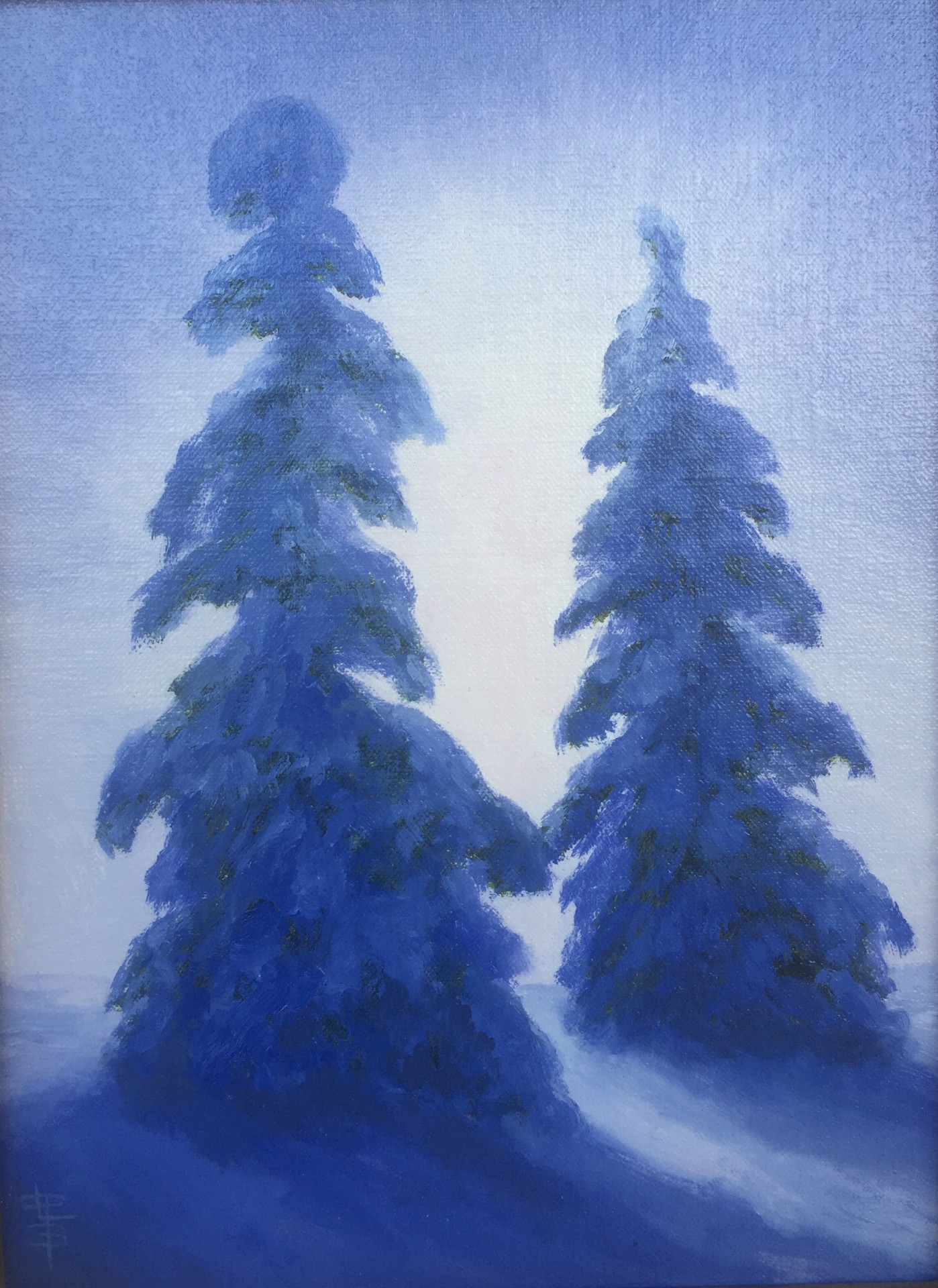 Snowy Trees | 12" x 9" | Linda Petrie Bunch