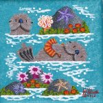 Petite Otters 9 | 4" x 4" | Merry Kohn Buvi