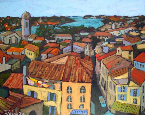 View from the Roman Coliseum at Arles | 16" x 20" | Christine Reimer