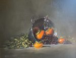 Persimmons and Copper | 14" x 18" | Kathryn Miller
