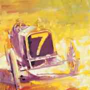 AFAS ARTIST YAHN JANOU CHRONICLES THREE RACING ERAS IN STUNNING PAINTINGS FOR COLLECTOR CAR WEEK