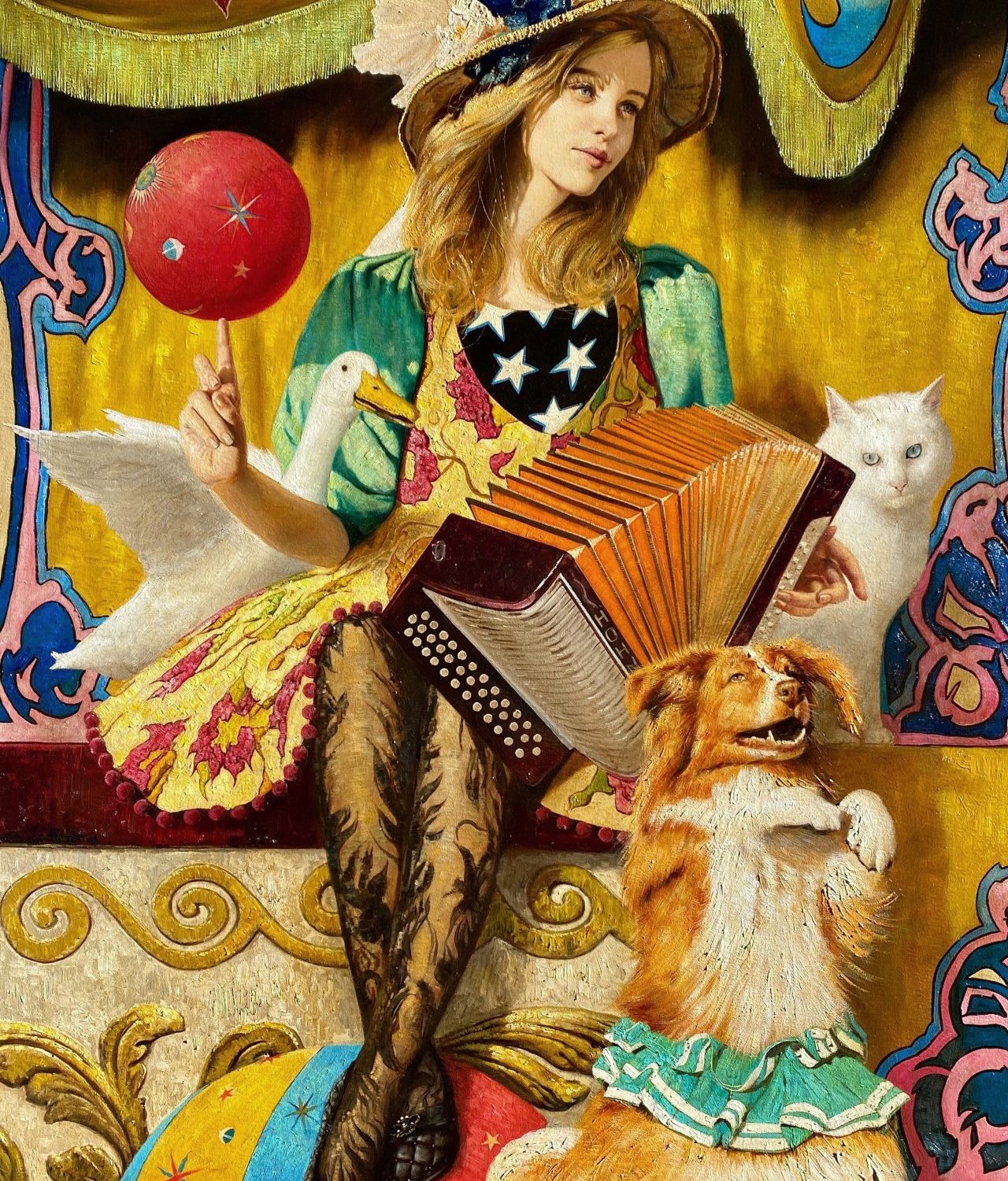 Fair Tale Circus Girl | 70″ x 34″ | Vladimir Muhin