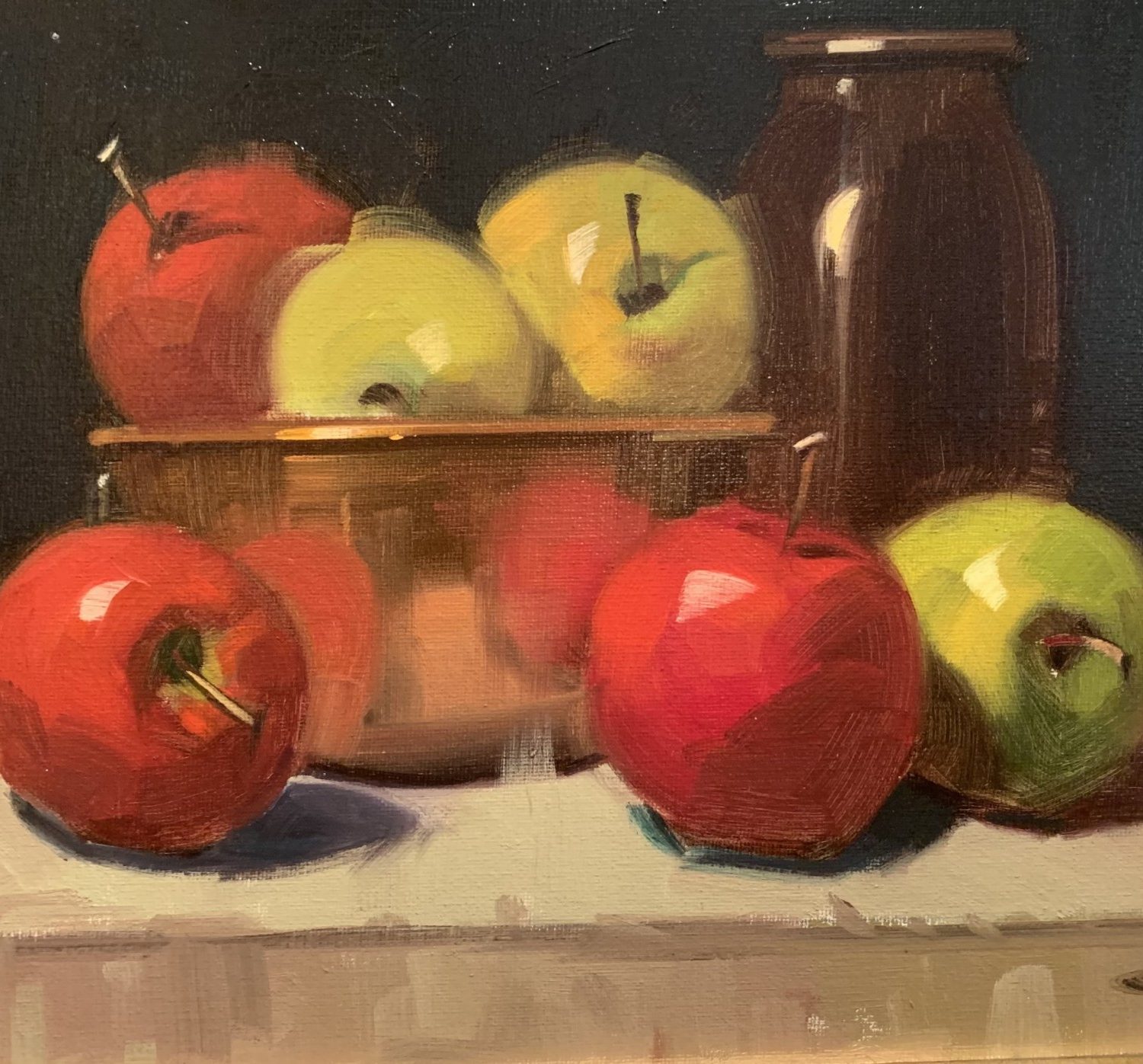 Apples & Copper Bowl | 12″ x 16″ | Gerald Julien Griffin