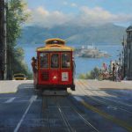 Cable Car Down to Fisherman's Wharf | 36" x 36" | Boyer