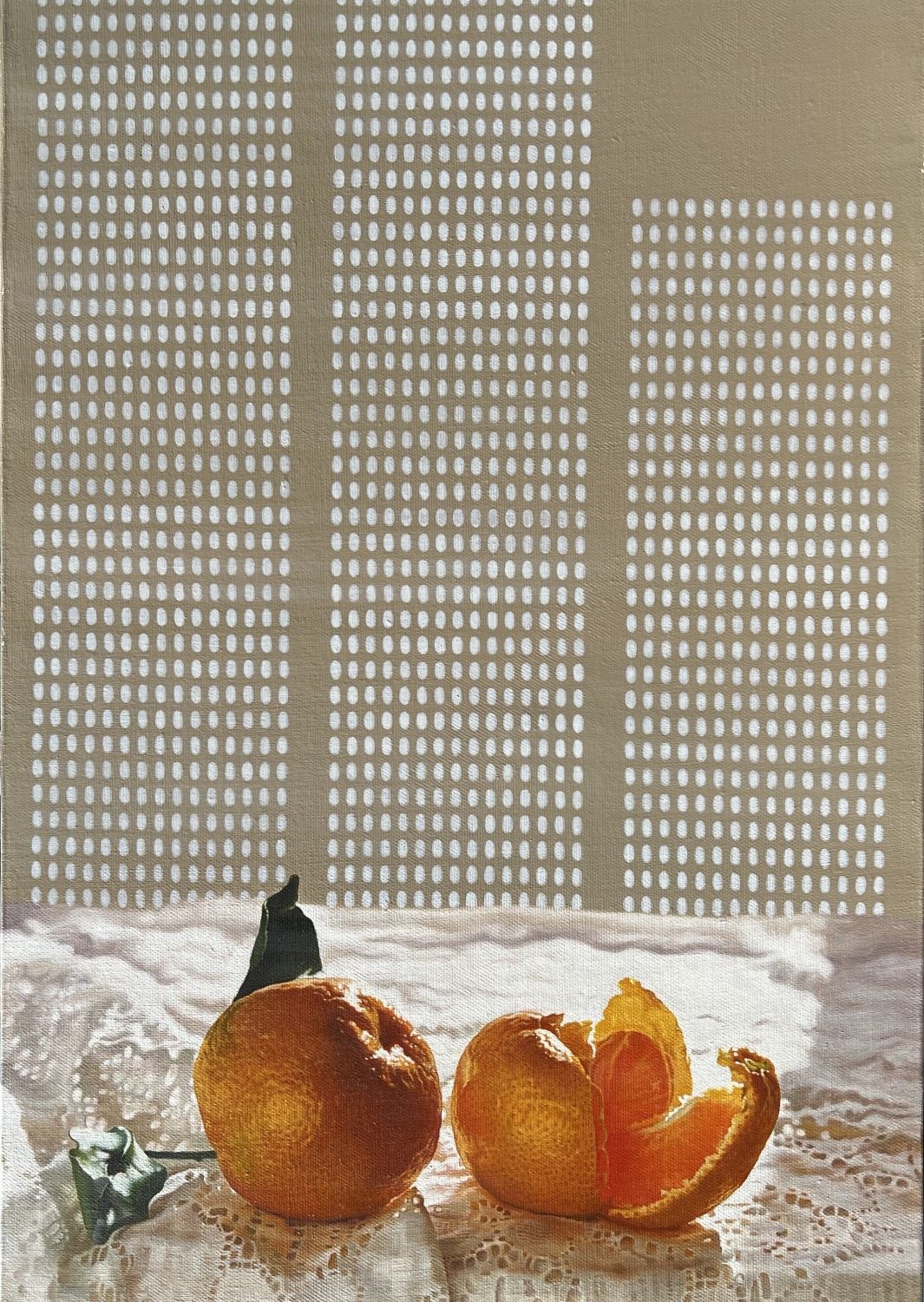 Tangerines & Lace | 36" x 20" | Liu