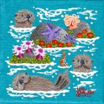 Peerie Otters 11 | 4" x 4" | Kohn