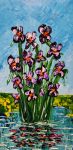 Irises of Springtime Colors | 40" x 20" | Dupuy