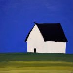 White Barn with Blue Sky | 20" x 20" | Pratt