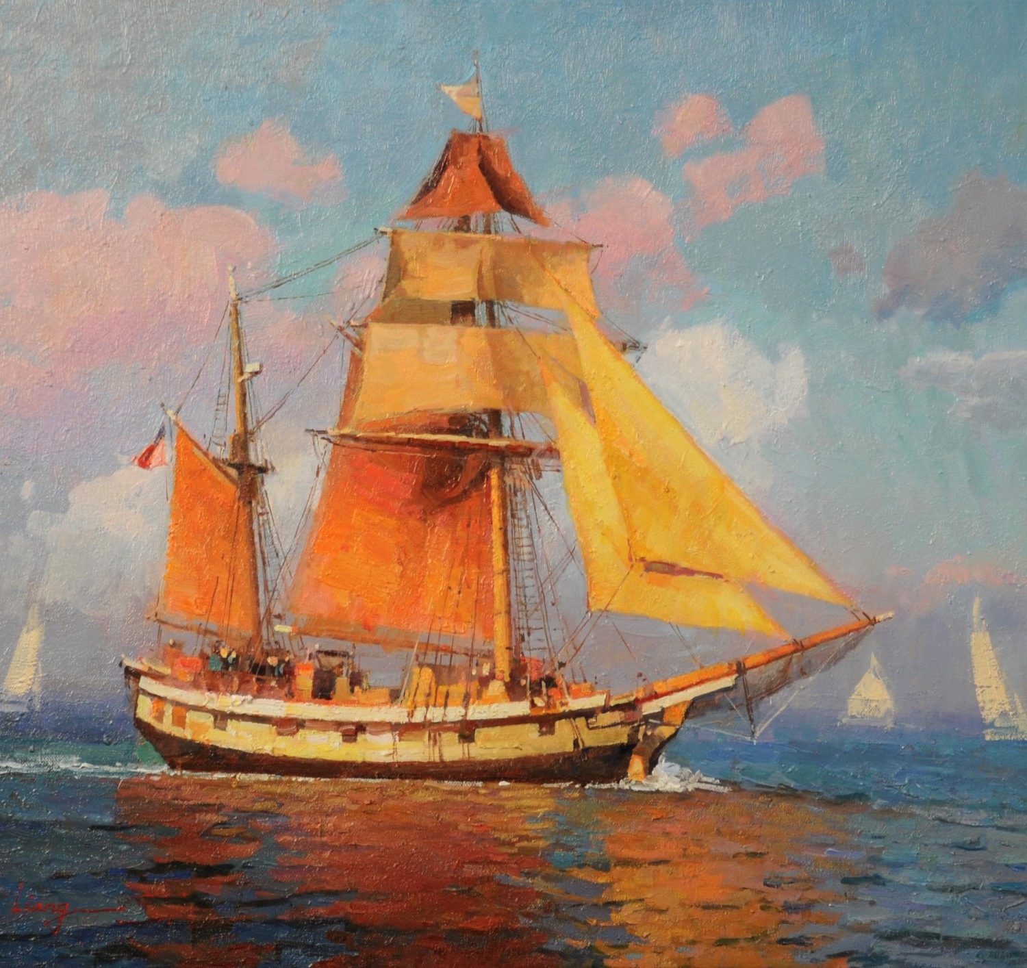 Tall Ship | 18" x 24" | Liang