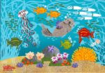 Monterey Bay Otters 47 | 5" x 7" | Kohn
