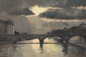 Storm on the Seine | 24" x 36" | Philippe Gandiol