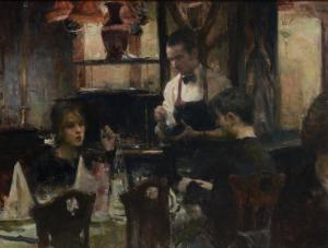 Dinner Discussion | 30" x 40" | Ron Hicks