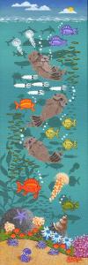 Carmel Bay Otters 5 | 12" x 4" | Merry Kohn Buvia