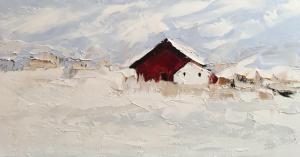 Snow Scene | 8" x 15" | Sandra Pratt
