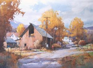 Farm in Autumn, Central Utah | 16" x 22" | Ian Ramsay