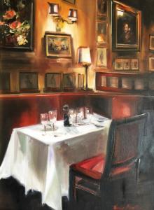 Dining in NY II | 24″ x 18″ | Thalia Stratton