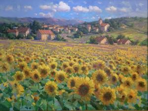 Tournesols Francais (French Sunflowers) | 36" x 48" | Berberian