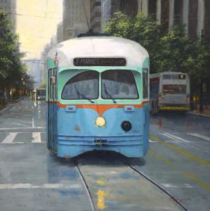 Blue Trolley | 36 x 36 | Boyer