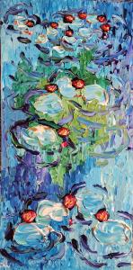 Water Lilies of Colorful Reflection | 40" x 20" | Dupuy