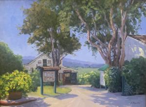 Entering Restaurant at Mission Ranch | 12" x 16" | Fogarty
