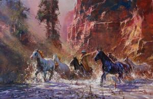 Through the Red Rocks | 24″ x 36″ | Robert Hagan