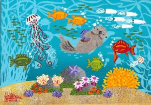 Monterey Bay Otters 47 | 5 x 7 | Kohn