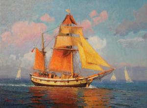 Tall Ship | 18 x 24 | Liang