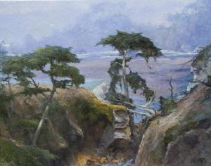 Point Lobos Bluefish Cove | 24 x 30 | Lu Yu