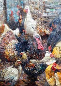 Poultry Yard | 60" x 42" | Muhin