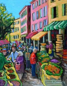 Christine Reimer | Market Day in Tarascan | 20x18 | acrylic