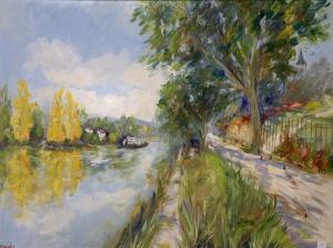 Along the Seine | 30″ x 40″ | Dorothy Spangler