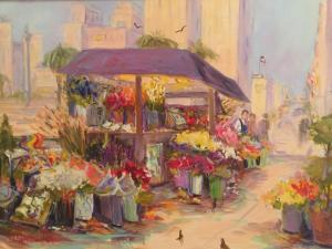 San Francisco Flower Market | 12" x 16" | Dorothy Spangler