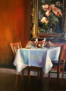 Table for Two | 24" x 18" | Thalia Stratton