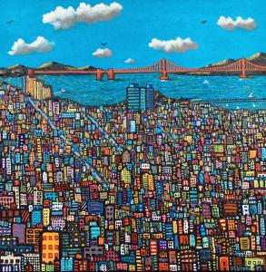 Golden Gate Bridge | 24" x 24" | Paul Ventura