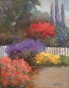 Along the Fence | 30 x 24 | Wallis