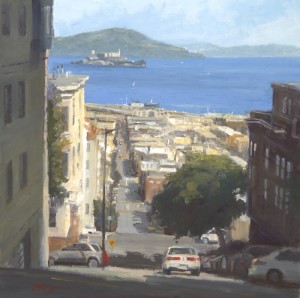 View of Alcatraz - 20" x 20" - Richard Boyer