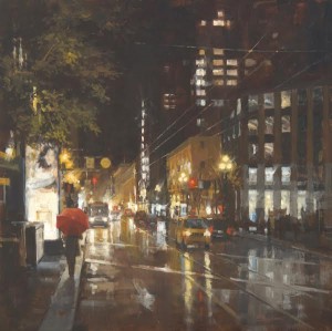 Waiting for a Bus - 30" x 30" - Richard Boyer